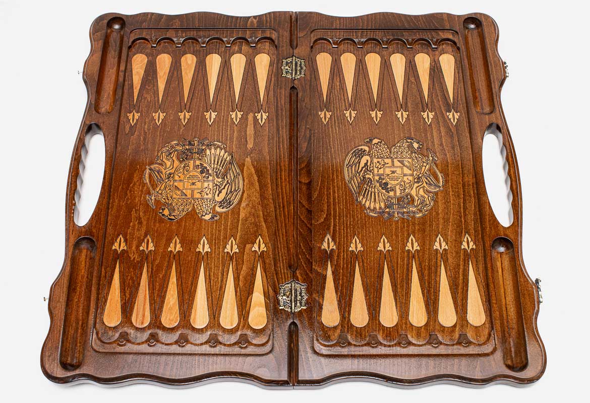 Close-up of the carved Armenian coat of arms