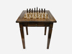 Classic chess table handmade in solid wood