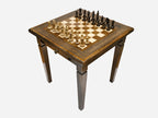 Classic chess table, angled view
