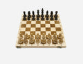 Handmade classic chess set with carved border