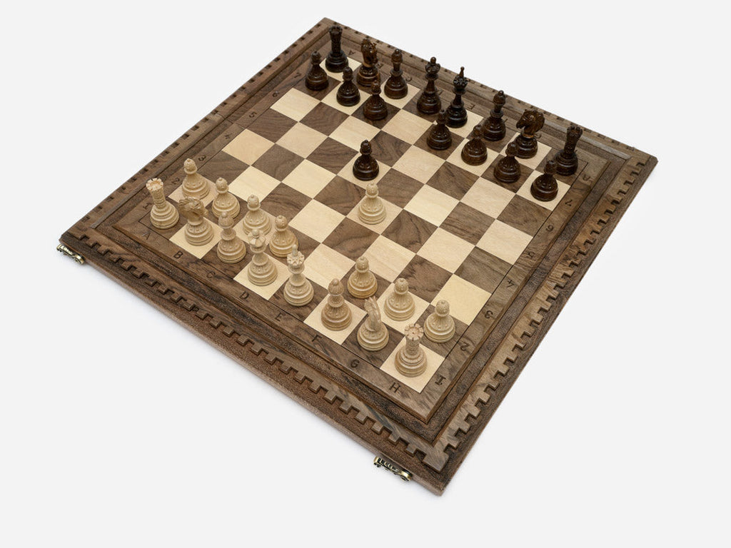 Walnut lattice combo board shown folded