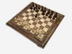 Walnut lattice combo board shown folded