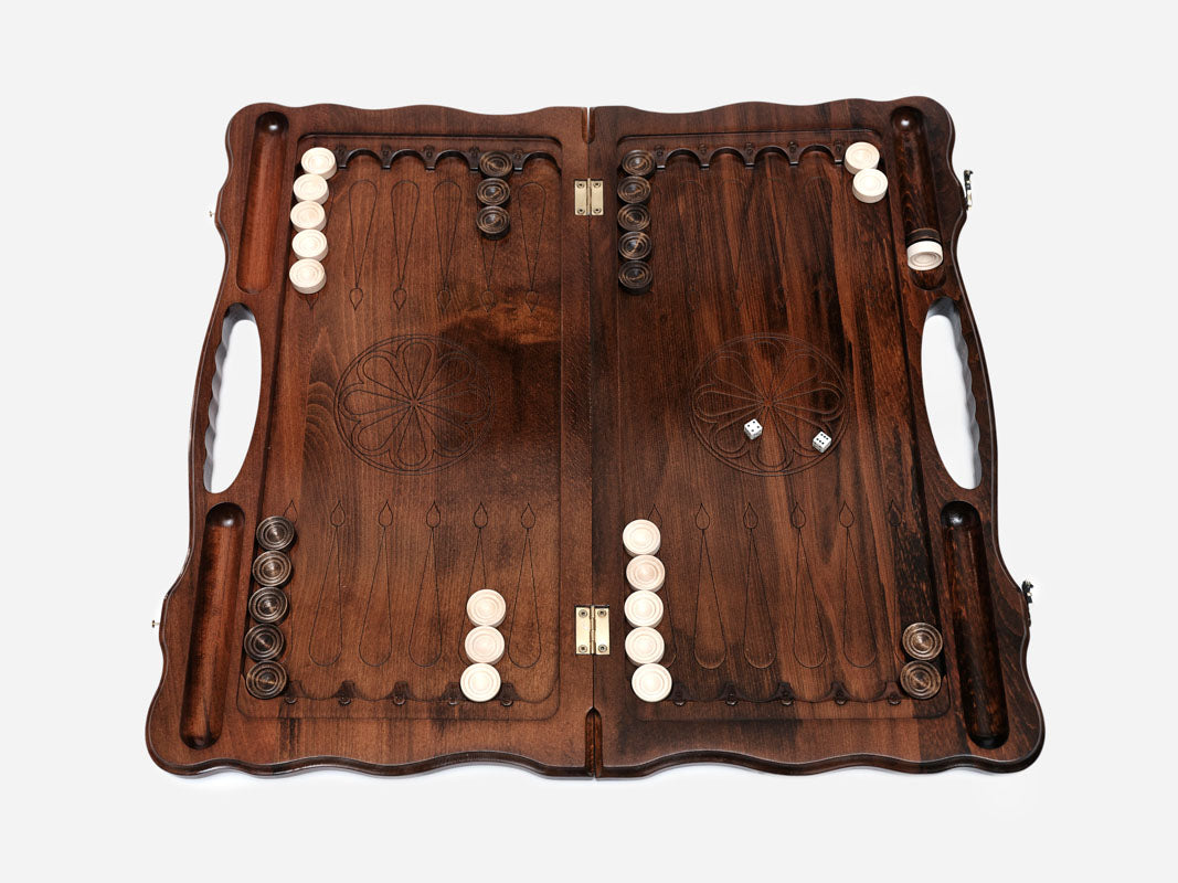Side view of the folded board with its carry handle