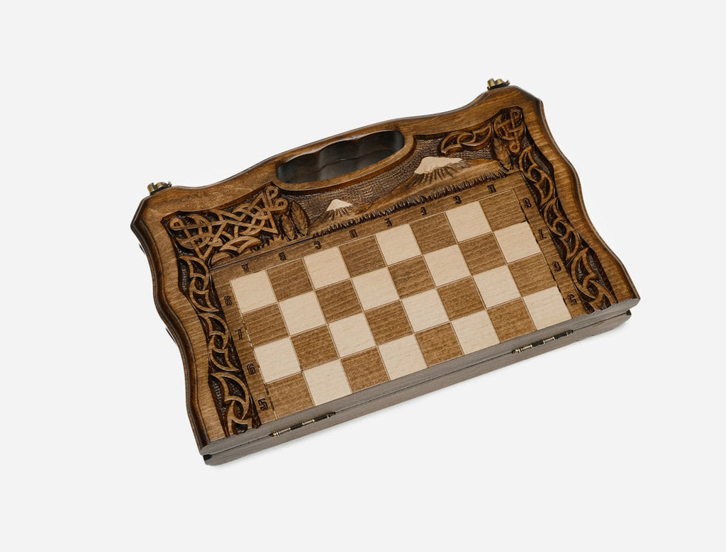Compact Armenian combo board - angled view