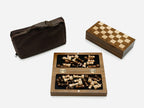 Travel chess board, close view