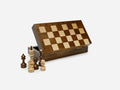 Handmade travel chess set in beech, pocket size