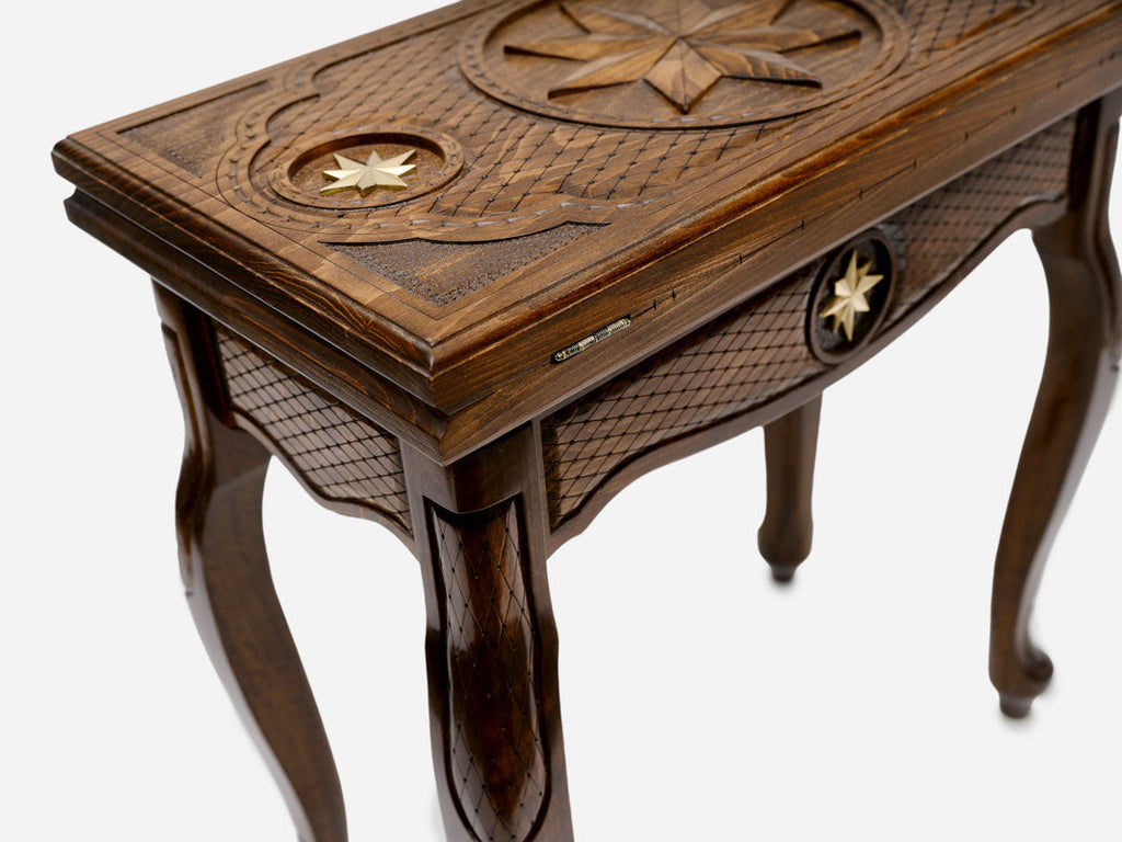 Octagon chess table, full view