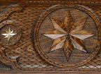Octagon chess table, carving close-up