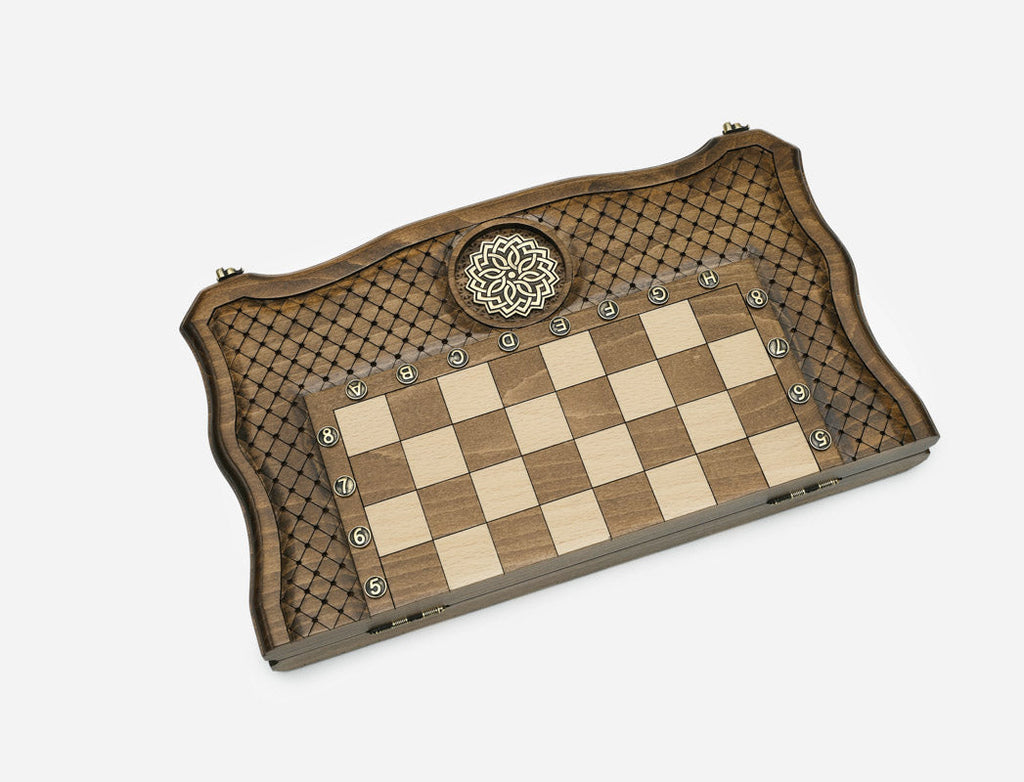 Handmade luxury chess set, detail