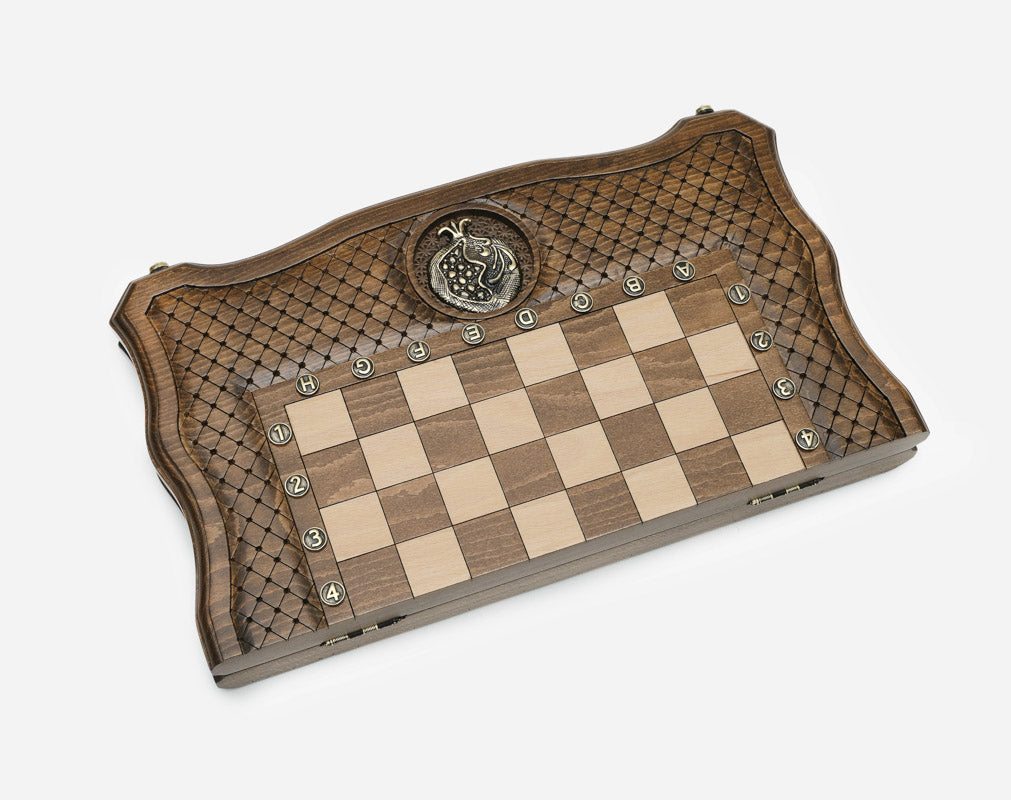 Luxury Armenian chess set, detail view