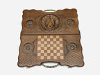 The lion emblem embroidered on the carrying bag