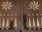 Close-up of the checkers on the playing surface