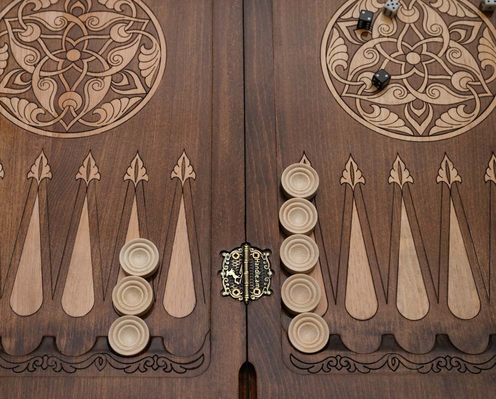 The playing surface with checkers