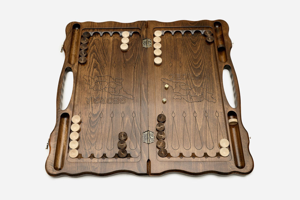 Side view of the folded board with its carry handle