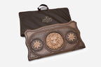 Hand-carved lion backgammon board with carrying bag - full set