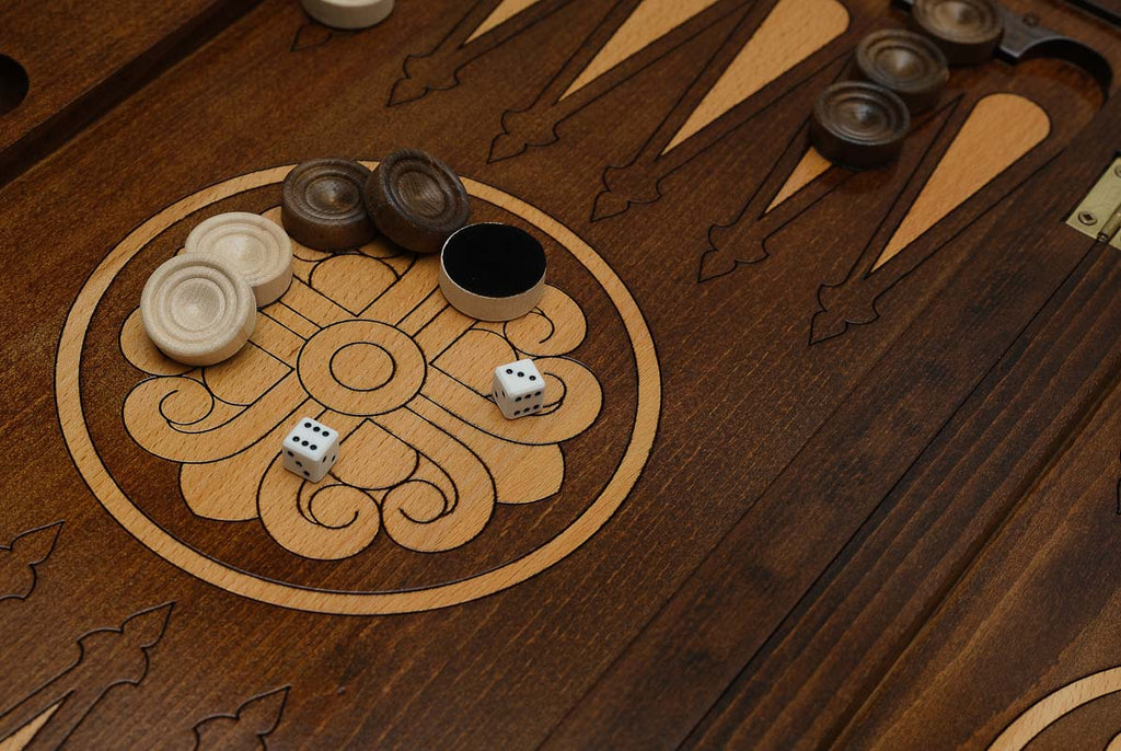 Mount Ararat and Hayastan backgammon board - carving detail