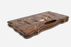 The Armenian backgammon board opened to the full 60 cm wooden playing field