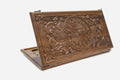 Luxury Walnut Backgammon Set - Carved Ornaments - hand-carved board