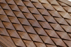The carved exterior of the closed board