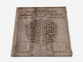 Luxury walnut backgammon board carved in deep relief with the family tree of Noah