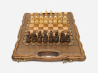 Handmade classic combo board, angled view