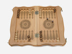 The board opened to show its felt-lined interior