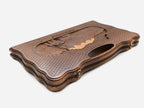 The Armenian backgammon board opened to the full 60 cm wooden playing field