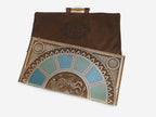 The Armenian coat-of-arms epoxy backgammon board shown closed