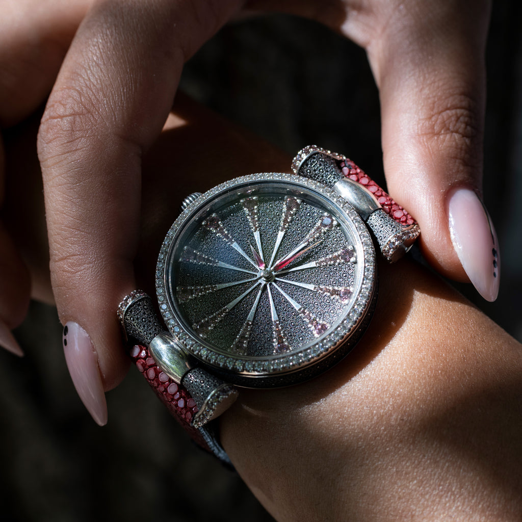 Lilac Zirconia Sterling Silver Watch
