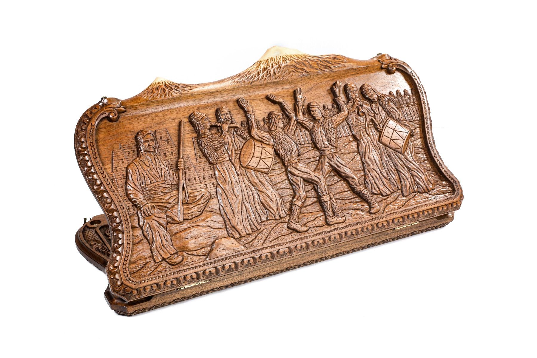 Backgammon “Dance of Sassoun” with incrustation and copyrighted Mount Ararat