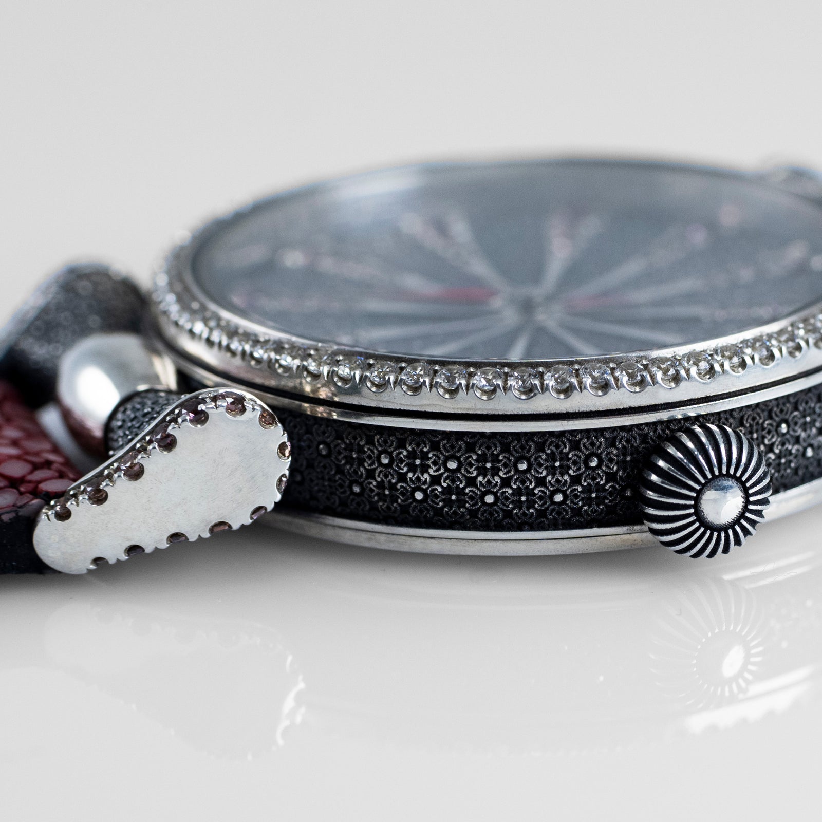 Lilac Zirconia Sterling Silver Watch