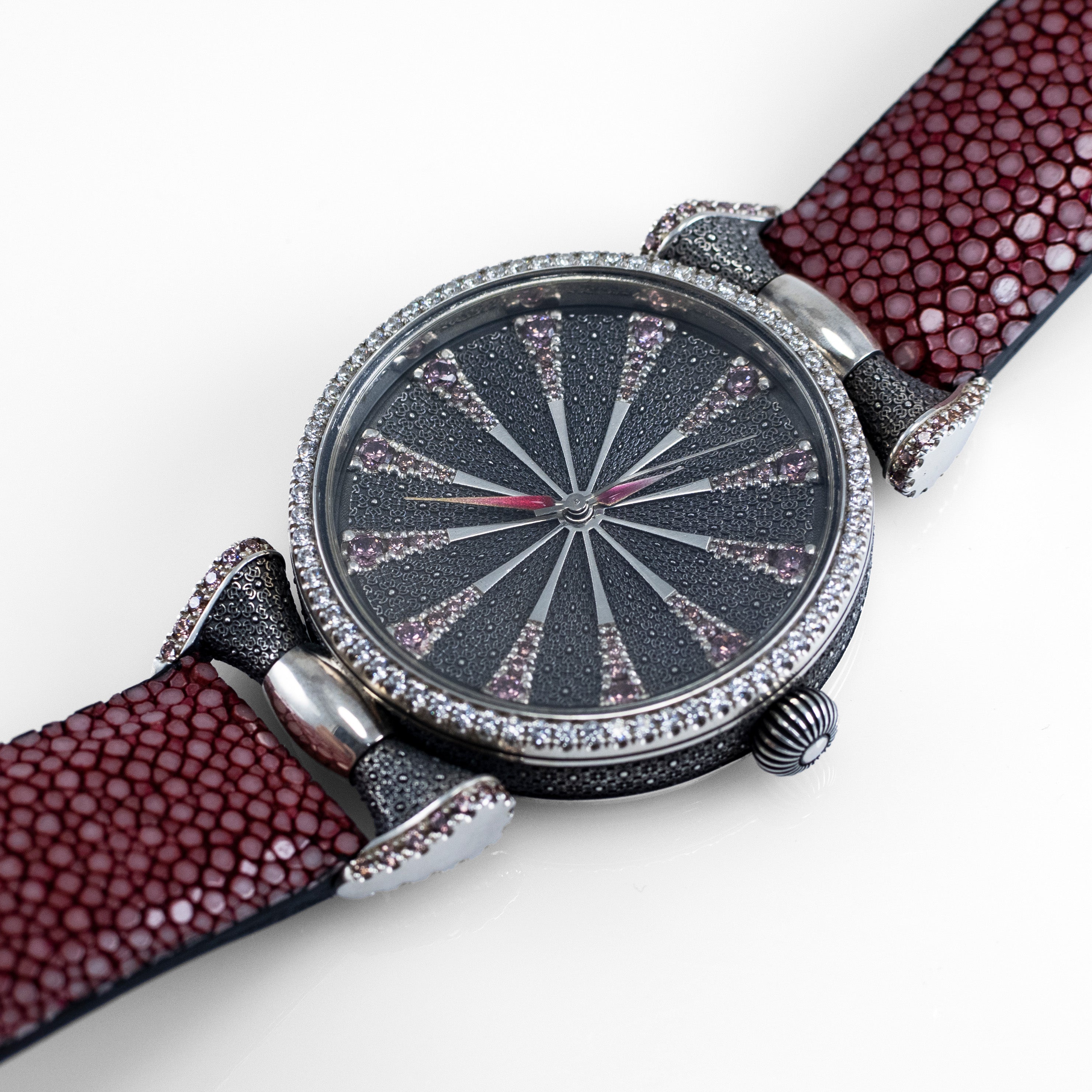 Lilac Zirconia Sterling Silver Watch