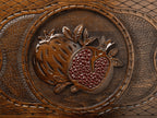 Luxury Backgammon Set – Pomegranate Design with Bronze Details