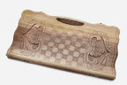 Armenian Tigran the Great walnut backgammon board, side view