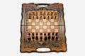 Armenian Chess Set with Handle - Mount Ararat - handmade chess backgammon set