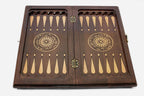 Clean carved border and warm wood grain on a chess board - detail