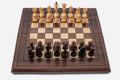 Handcrafted chess set with backgammon inside, 15.7 inch / 40 cm - handmade combo board