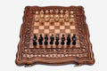 Classic wooden chess set, 15.7 inch / 40 cm - handmade hand-carved board