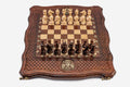 Luxury Russian Chess Set with Coat of Arms - handmade chess backgammon set