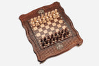 Russian chess set with dice and carrying bag - full set