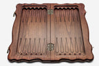 Royal crown hand-carved in masterful detail - chess board close-up