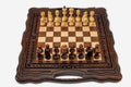 Wooden chess backgammon set, 19.6 inch / 50 cm - handmade combo board
