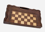 Luxury lattice chess backgammon set with 32 pieces and 32 checkers