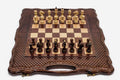 Luxury Chess Set with Lattice and Backgammon Inside - handmade combo board