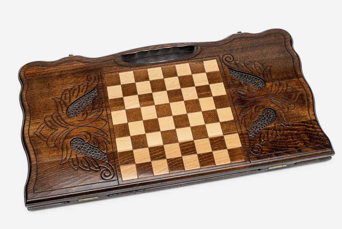 Armenian backgammon board with Armenia lettering, side view