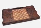 Armenian backgammon board Ararat Khor Virap scene, side view