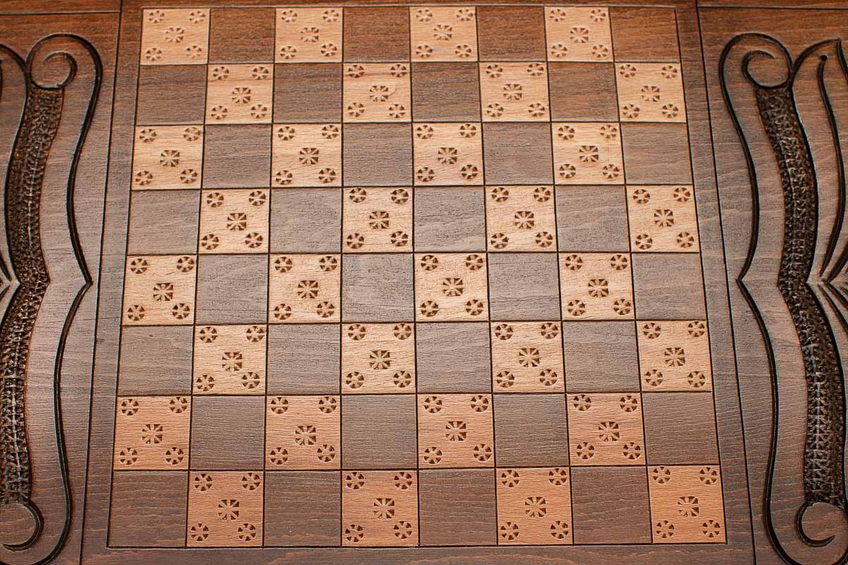 Armenian beechwood backgammon board full view