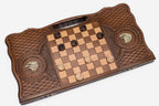 Side view of the folded board with its carry handle