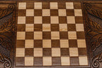 Side view of the folded board with its carry handle