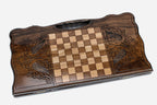 Angled view of the Holy Echmiadzin cathedral backgammon board